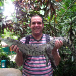 Holding a Crocodile