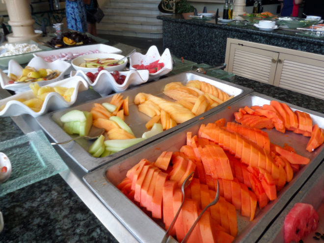 Fresh fruit from the buffet