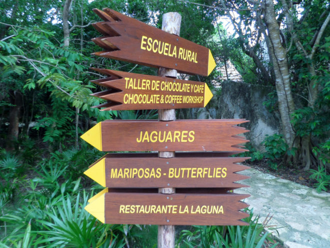 Xcaret Eco Park park signs