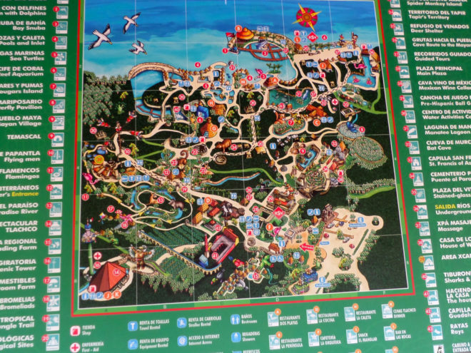 Xcaret Eco Park Map