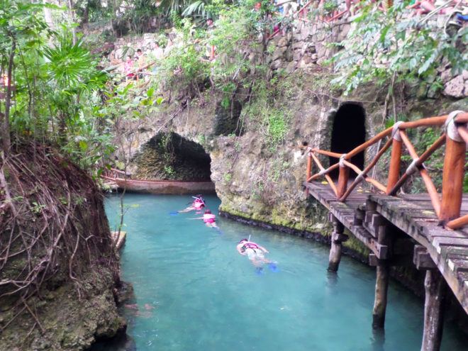 things to do in Xcaret - snorkeling the underground river