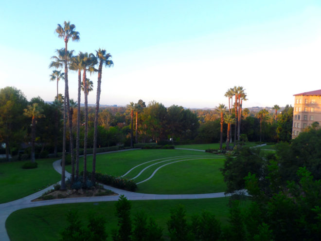 Room view at sunrise