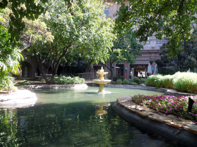 The courtyard area