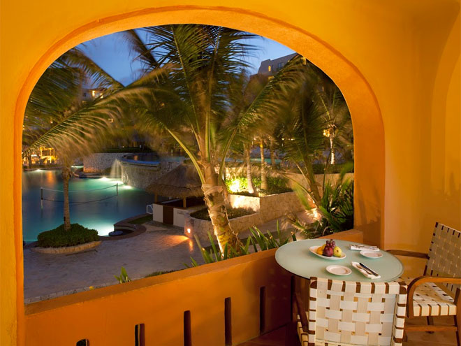 Room balcony overlooking the pool at the Fiesta Americana Condesa