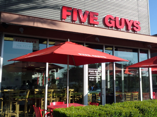 Places To Eat Near LAX: Five Guys Burgers and Fries