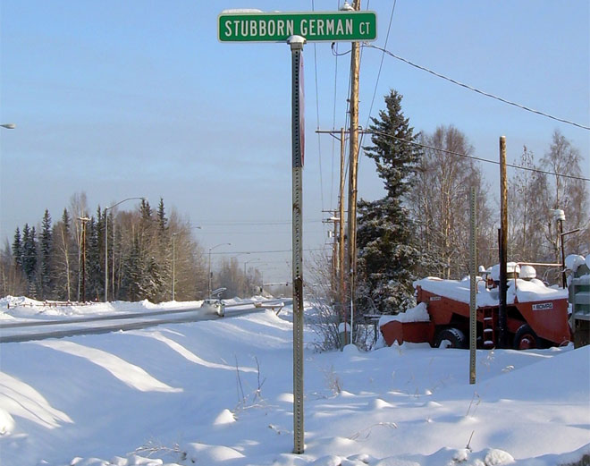 Funny Street Sign - Stubborn German Ct.