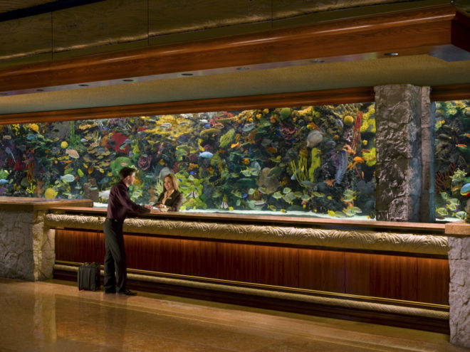 The Mirage's lobby aquarium