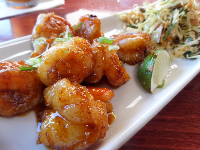 Ancho Honey Glazed Shrimp from Truxton’s American Bistro