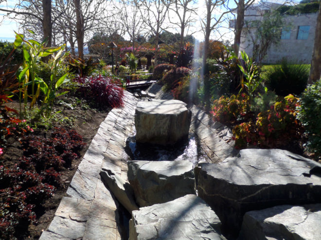 Central Garden Stream and Boulders