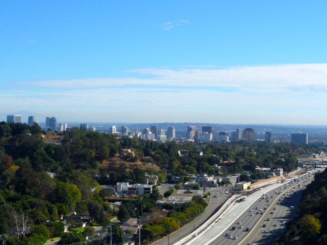 Aerial View of Los Angeles and the 405 Freeway