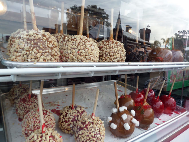 Caramel Apples at Sugarplum's Sweets Stand