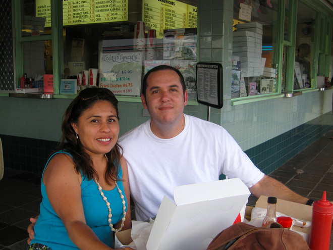 Dining at Rainbow Drive-in