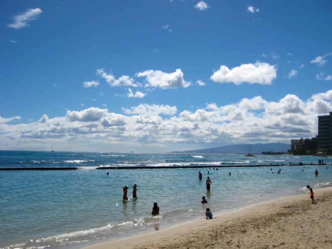 The Beach In Front of the Outrigger Reef on the Beach