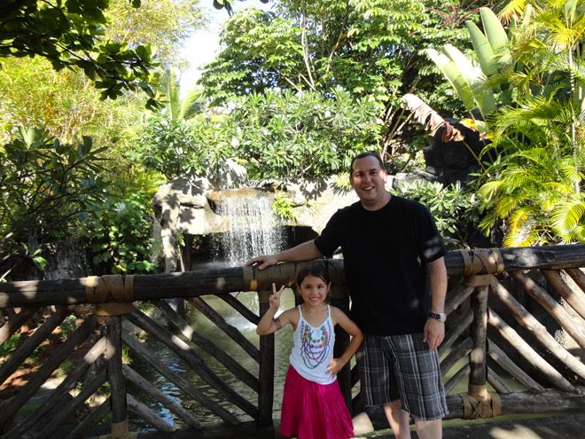 Madi and Joe near a waterfall
