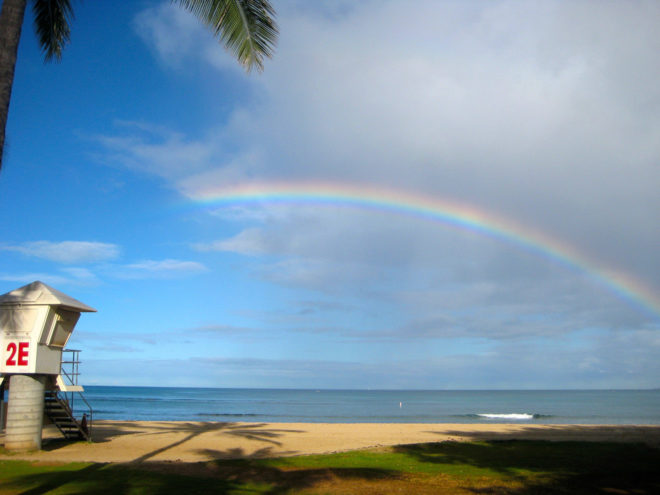 Rainbow Over Waikiki Beach