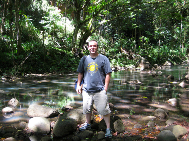 Joe at the Waimea Valley River