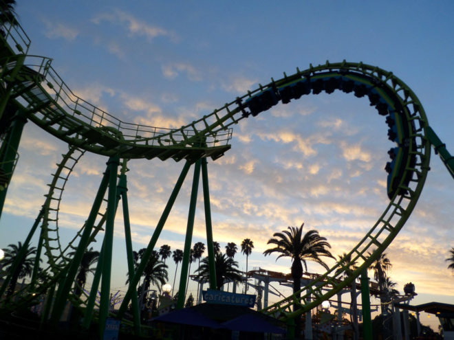 Knott's Berry Farm Boomerang Roller Coaster Corkscrew