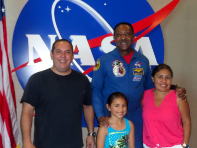 NASA astronaut Winston Scott and the Filipowicz family