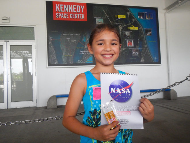 Madi and her NASA Activity Book