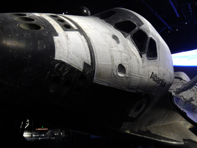 NASA Space Shuttle Atlantis Front Nose View