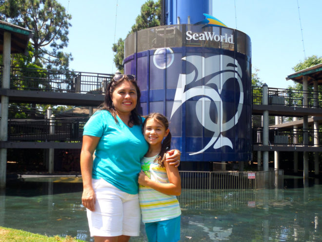 Laura and Madi at SeaWorld's Skytower