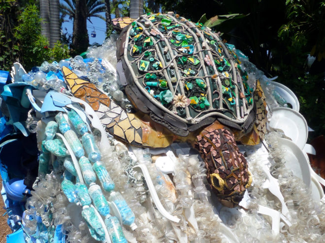 Sea Turtle Sculpture from WashedAshore.org