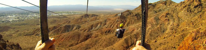 Flightlinez Bootleg Canyon Zipline POV Panorama