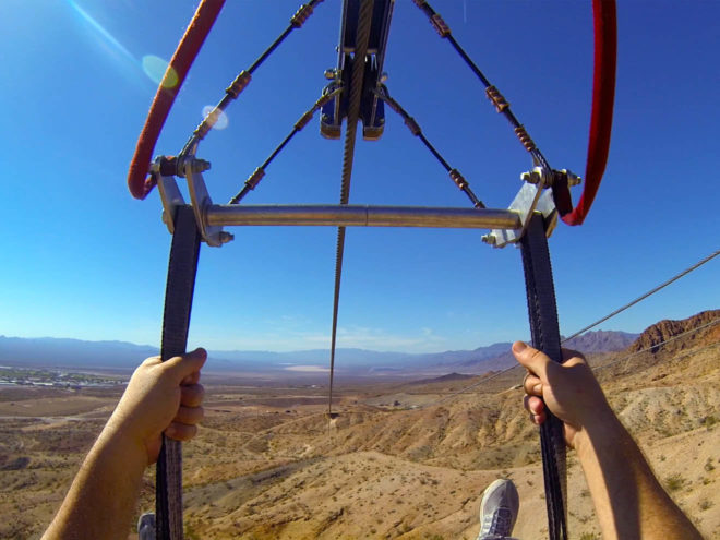 Flightlinez Bootleg Canyon Zipline Run #4 POV