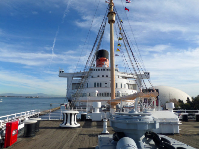 Queen Mary Bow and Promenade Deck