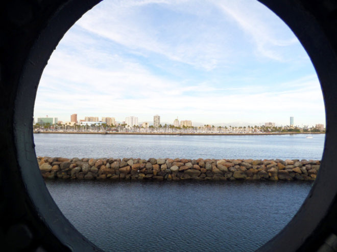 Queen Mary Porthole View of Long Beach