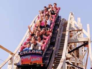 Cyclone Roller Coaster in Luna Park Coney Island