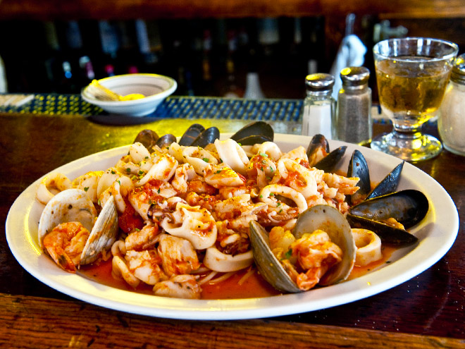 Seafood from Carmine's Italian Restaurant in NYC