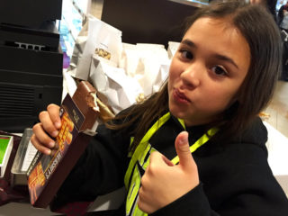 Eating the Create Your Own Hershey Candy Bar