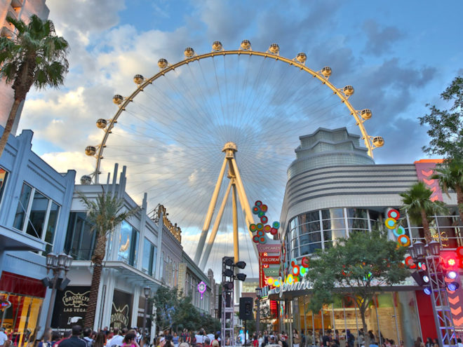 com with their best price guarantee towering high over las vegas