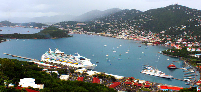 Charlotte Amalie and Havensight Pier in St. Thomas