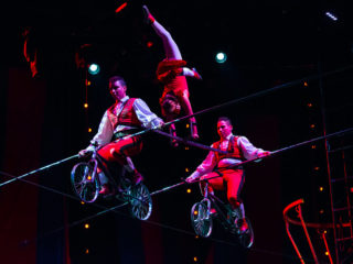 Tightrope routine of the Lopez family from the Circus 1903 show