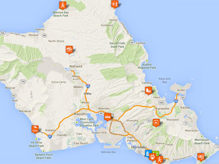 Oahu Tourist Map