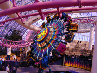 Chaos thrill ride at the Adventuredome
