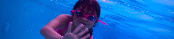 Family Pool Fun Underwater