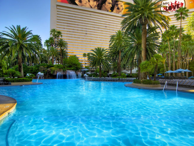 The Mirage Hotel has one of the best family pools in Las Vegas