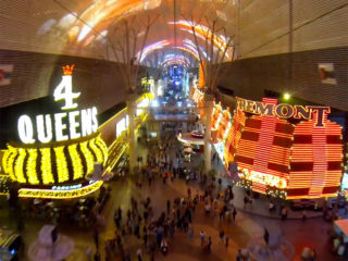 SlotZilla Zipline over Downtown Las vegas