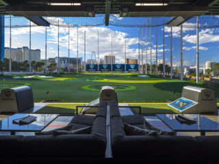 Topgolf hitting bay in Las Vegas