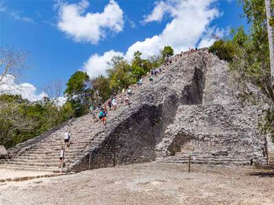 Nohoch Mul Pyramid In Coba