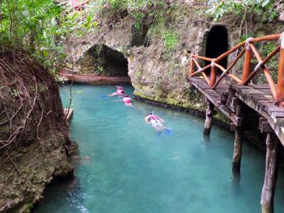 Swimming Underground Rivers at Xcaret Park