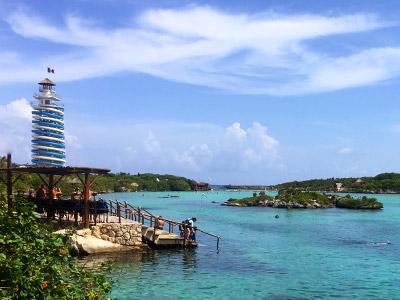 Xel Ha Park Inlet and Lighthouse