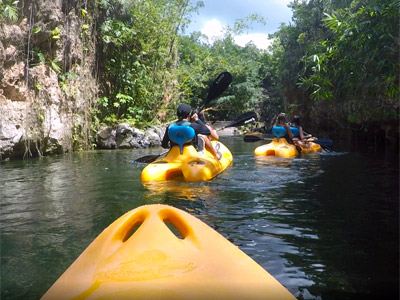 Xenotes Tour Kayaking River