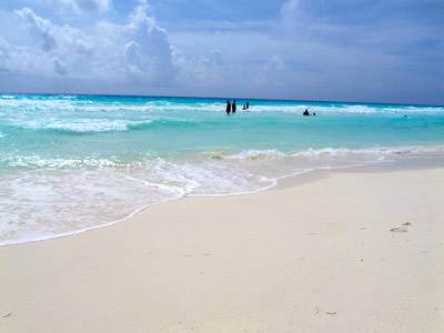 Cancun beach on the Caribbean side